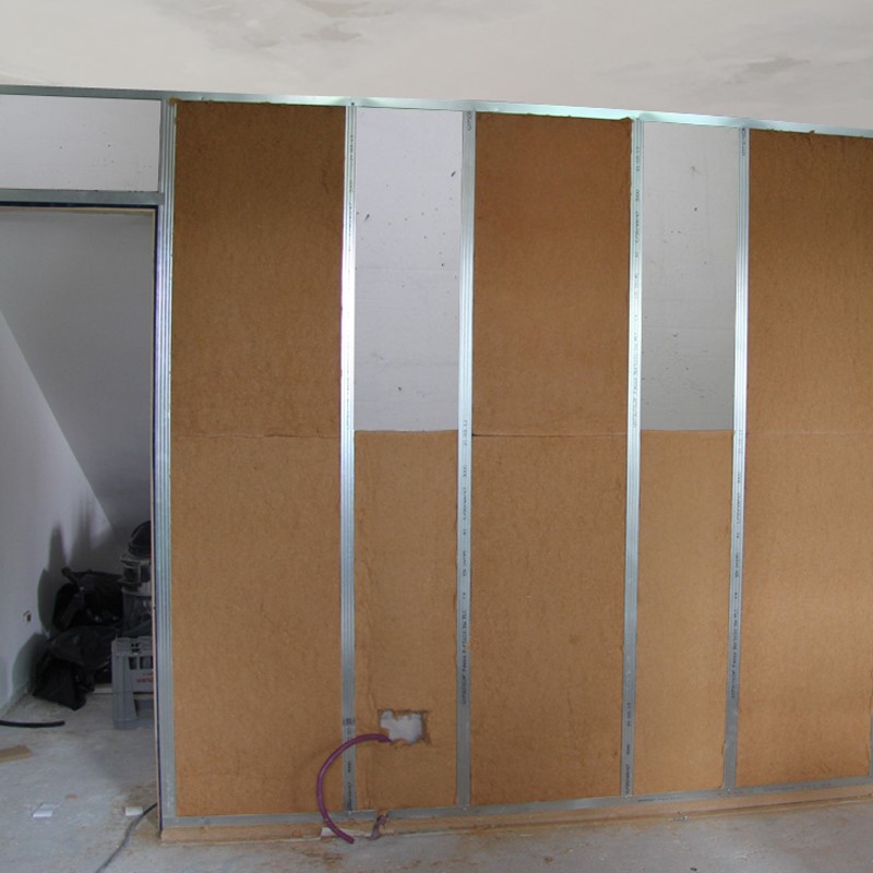 isolamento parete interna con fibra di legno Steacom